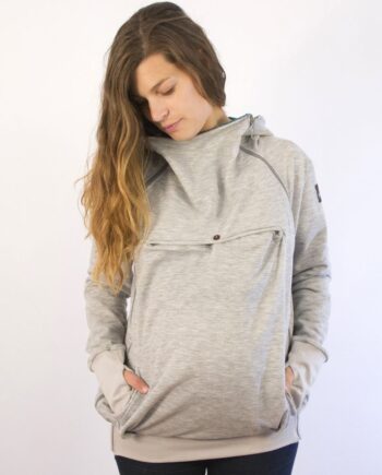 Abrigo porteo y embarazo – sudadera gris