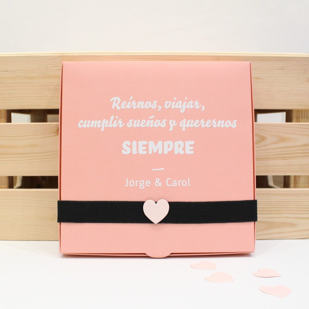 Caja Personalizada San Valentín Personalizada Con Vuestros Nombres 0586