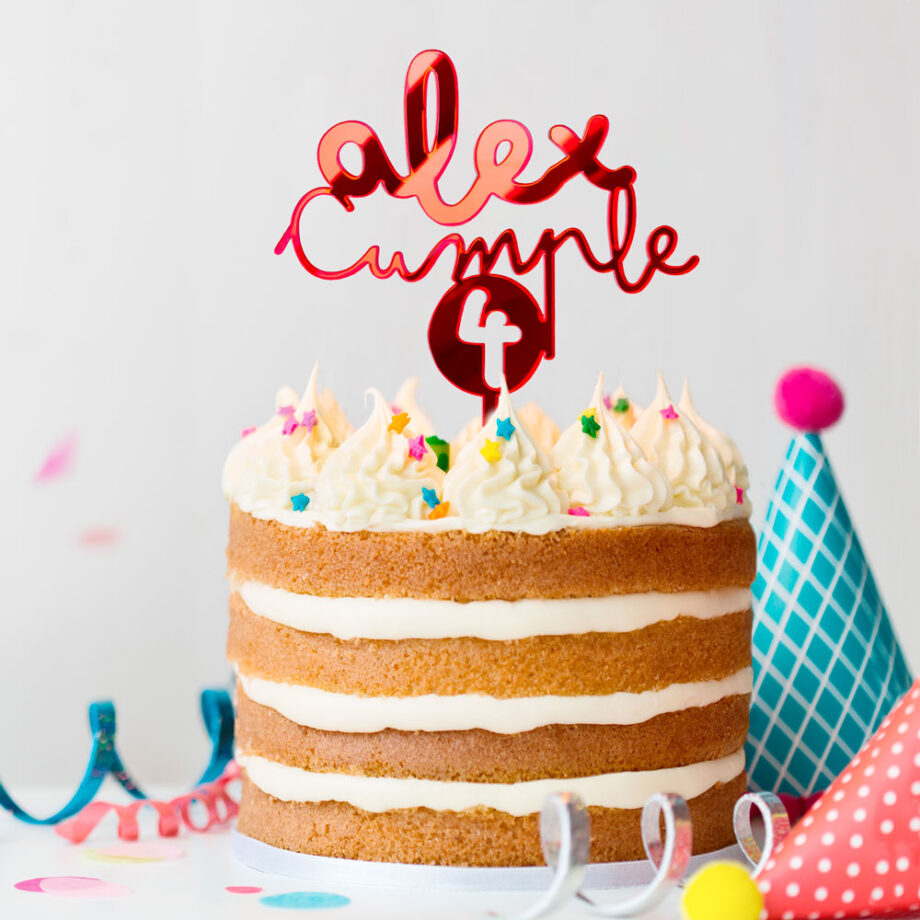 Cake Topper Cumpleaños Número